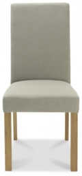 Bentley Designs Parker Silver Grey Fabric Square Back Dining Chair (Sold in Pairs) - thumbnail 1