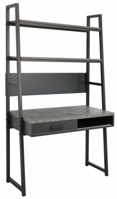 Fusion Grey Concrete Effect Top Desk - image 1