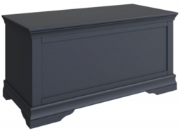 Clearance - Chantilly Midnight Grey Painted Blanket Box - D583 - thumbnail 1