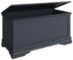 Clearance - Chantilly Midnight Grey Painted Blanket Box - D583 - thumbnail 2