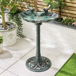 Resin Clam Shell Bird Bath - Christow - thumbnail 5