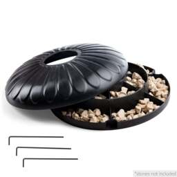 Weightable Round Resin Bird Bath - Christow - thumbnail 4