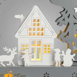 Grey Christmas Village Candle Arch - Christow - thumbnail 3