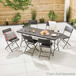 6ft Rattan Effect Garden Table - Christow - thumbnail 3