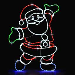 Happy Santa Christmas Rope Light - Christow - thumbnail 3