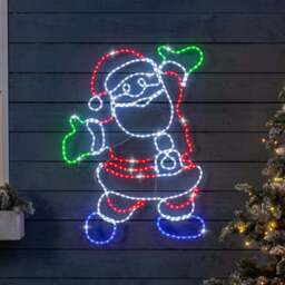 Happy Santa Christmas Rope Light - Christow