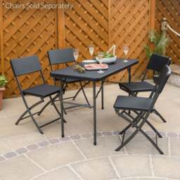 4ft Rattan Effect Garden Table - Christow - thumbnail 3