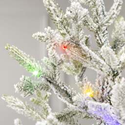 Pre-Lit Flocked Verbier Fir Christmas Tree - Christow - thumbnail 4