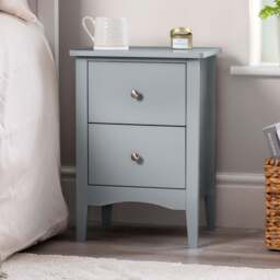 Ilsington 2 Drawer Bedside Table - Christow - thumbnail 1