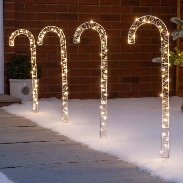 Mains Powered Micro LED Candy Canes - Christow - image 1
