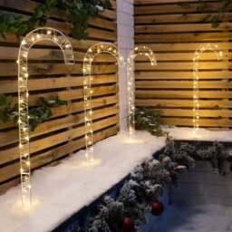 Mains Powered Micro LED Candy Canes - Christow - thumbnail 3