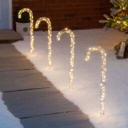 Mains Powered Micro LED Candy Canes - Christow - thumbnail 2