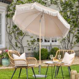 Portable Tassel Parasol with Tilt – 2m - Christow - thumbnail 2