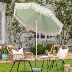 Portable Tassel Parasol with Tilt – 2m - Christow - thumbnail 5