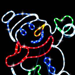 Snowman & Penguin Christmas Rope Light - Christow - thumbnail 3