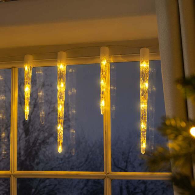 10 Battery Operated Icicle Lights - Christow - image 1