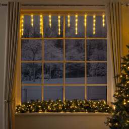10 Battery Operated Icicle Lights - Christow - thumbnail 6