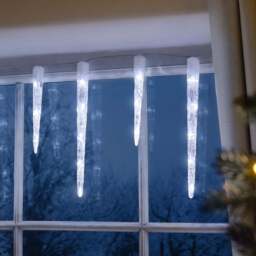 10 Battery Operated Icicle Lights - Christow - thumbnail 4
