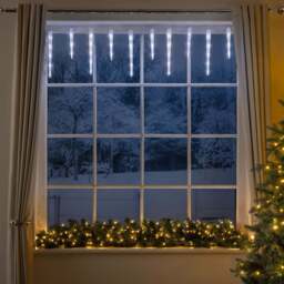 10 Battery Operated Icicle Lights - Christow - thumbnail 2