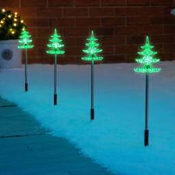 Acrylic Christmas Tree Path Lights - Christow - thumbnail 1