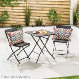 Rattan Effect Folding Garden Chairs – 2 Pack - Christow - thumbnail 1