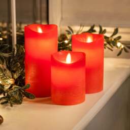 Flicker Flame LED Candles (Set of 3) - Christow - thumbnail 5