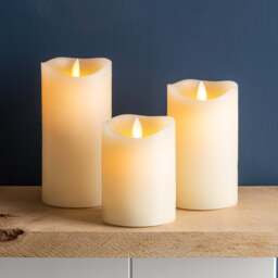 Flicker Flame LED Candles (Set of 3) - Christow - thumbnail 3
