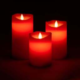 Flicker Flame LED Candles (Set of 3) - Christow - thumbnail 6