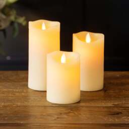 Flicker Flame LED Candles (Set of 3) - Christow - thumbnail 2