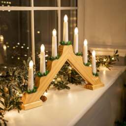 Battery Operated Christmas Candle Bridge - Christow - thumbnail 2