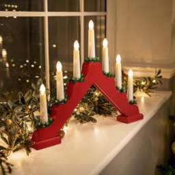 Battery Operated Christmas Candle Bridge - Christow - thumbnail 6