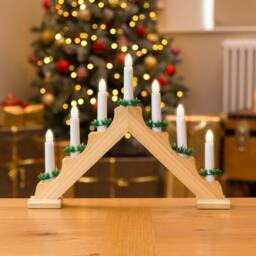 Battery Operated Christmas Candle Bridge - Christow - thumbnail 4