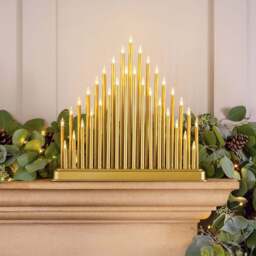 33 Light Gold Christmas Candle Bridge Tower - Christow - thumbnail 4