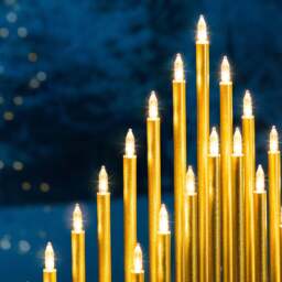 33 Light Gold Christmas Candle Bridge Tower - Christow - thumbnail 3
