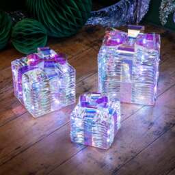 Iridescent Christmas Present Lights (Set of 3) - Christow - thumbnail 2