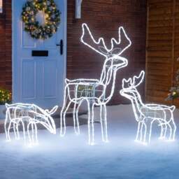 White LED Reindeer - Christow - thumbnail 4