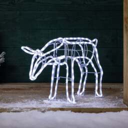 White LED Reindeer - Christow - thumbnail 2