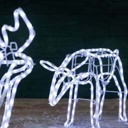 White LED Reindeer - Christow - thumbnail 3