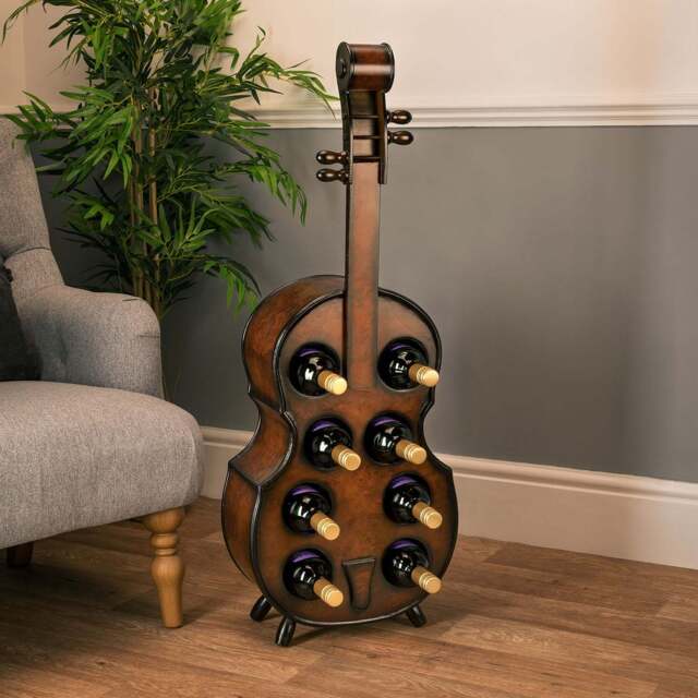 Wooden Cello Wine Rack – 8 Bottle Capacity - Christow - image 1
