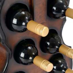 Wooden Cello Wine Rack – 8 Bottle Capacity - Christow - thumbnail 2