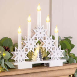 Snowflake Christmas Candle Bridge Light - Christow - thumbnail 4