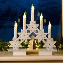 Snowflake Christmas Candle Bridge Light - Christow - thumbnail 2
