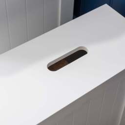 Clovelly White Bathroom Tidy Box - Christow - thumbnail 3