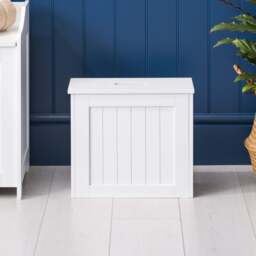 Clovelly White Bathroom Tidy Box - Christow - thumbnail 4