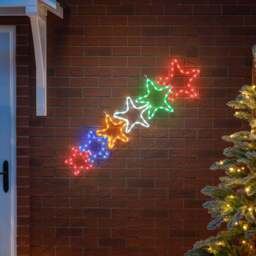 6 Star LED Rope Light Decoration - Christow - thumbnail 2