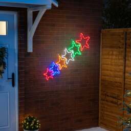6 Star LED Rope Light Decoration - Christow - thumbnail 4