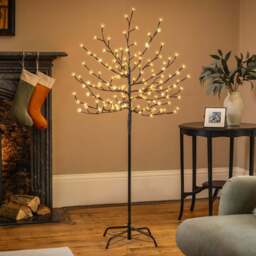 Warm White Cherry Blossom LED Christmas Tree - Christow - thumbnail 4