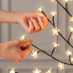 Warm White Cherry Blossom LED Christmas Tree - Christow - thumbnail 6