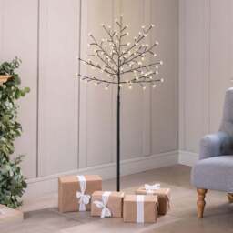 Warm White Cherry Blossom LED Christmas Tree - Christow - thumbnail 2