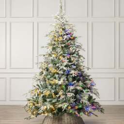 Pre-Lit Flocked Verbier Fir Christmas Tree - Christow - thumbnail 5
